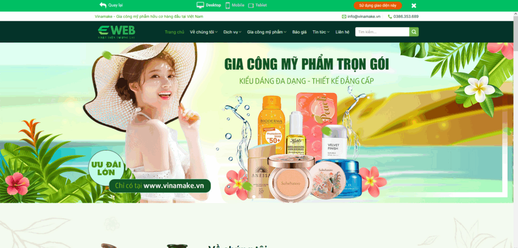 Chi phí và và mẫu thiết kế website bán hàng giá rẻ, chất lượng, chuẩn SEO Thiết kế website bán hàng