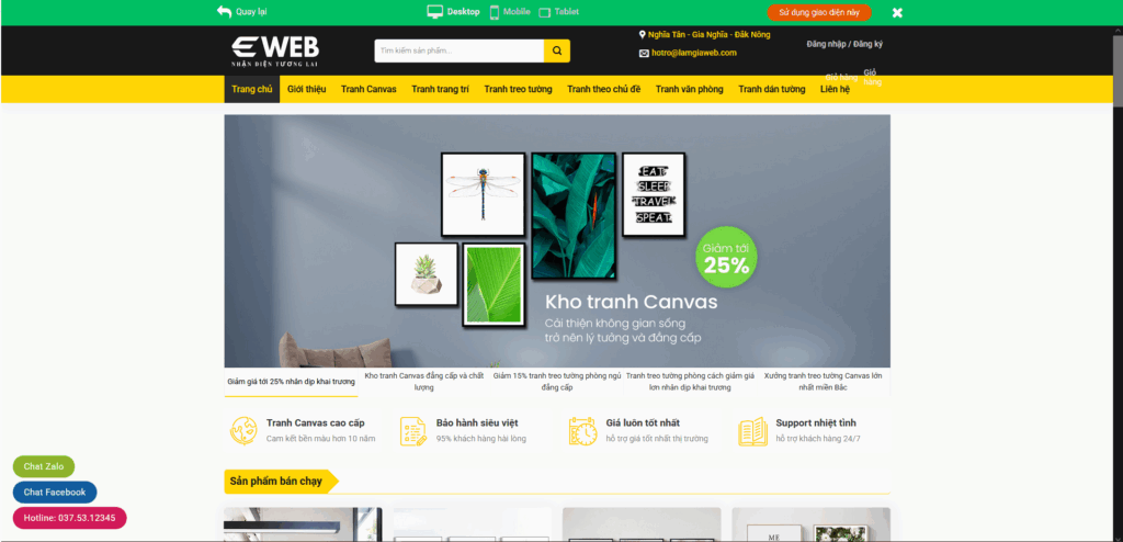 Chi phí và và mẫu thiết kế website bán hàng giá rẻ, chất lượng, chuẩn SEO Thiết kế website bán hàng