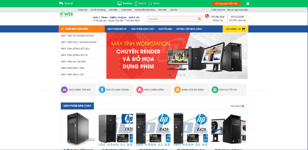 Chi phí và và mẫu thiết kế website bán hàng giá rẻ, chất lượng, chuẩn SEO Thiết kế website bán hàng
